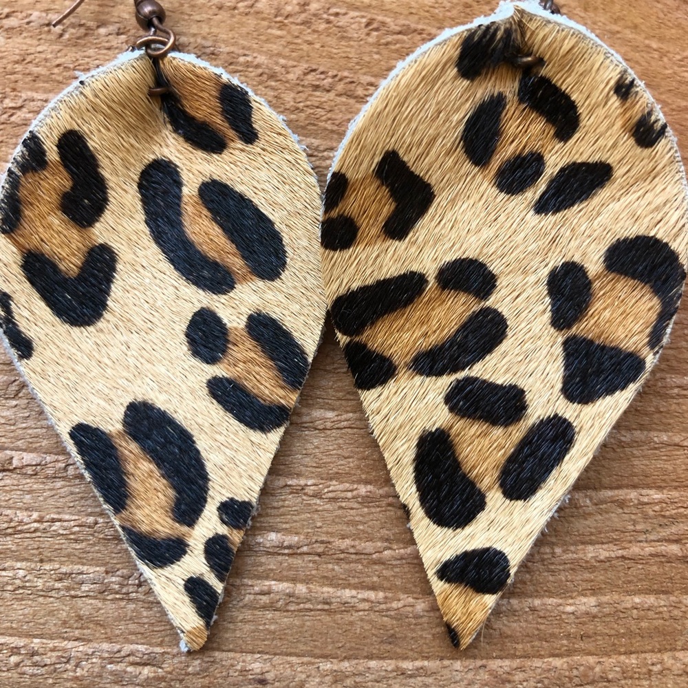 Leopard print tear drops